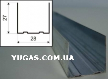 Профиль для гипсокартона UD 28 27 - 0.45mm (3 м)