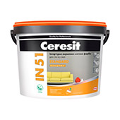 Ceresit IN 51 STANDARD - Акриловая матовая моющаяся краска (10л) Ceresit IN 51 STANDARD - Акриловая матовая моющаяся краска (10л)
