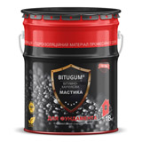 Мастика для фундамент Bitugum - битумно-каучуковая (18кг) Мастика для фундамент Bitugum - битумно-каучуковая (18кг)