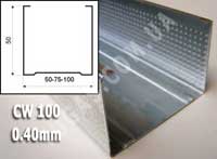 Профиль для гипсокартона CW 100 50 - 0.40mm (З м) Профиль для гипсокартона CW 100 50 - 0.40mm (З м)
