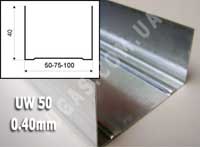 Профиль для гипсокартона UW 50 40 - 0.40mm (З м) Профиль для гипсокартона UW 50 40 - 0.40mm (З м)