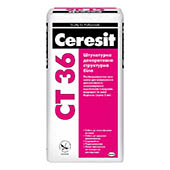Ceresit CT 36 Структурная штукатурка зерно 2 мм белая (25кг) Ceresit CT 36 Структурная штукатурка зерно 2 мм белая (25кг)