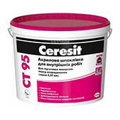 Ceresit CT 95 Шпаклевка акриловая 0.07мм (5л) Ceresit CT 95 Шпаклевка акриловая 0.07мм (5л)